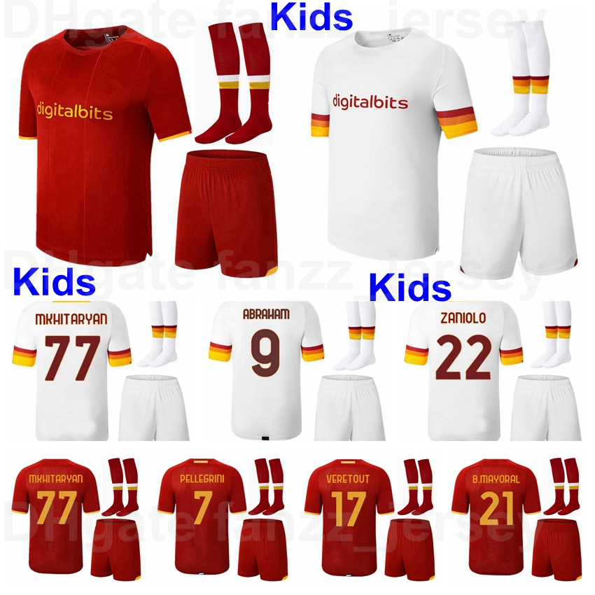 2021-22 Kids VERETOUT Youth Roma Soccer Jersey AS Socks Set MAYORAL PELLEGRINI KARSDORP CRISTANTE MANCINI ABRAHAM PEREZ SPINAZZOLA PATRICIO Football Shirt Kits, Kids with patch
2021-22 Kids VERETOUT Youth Roma Soccer Jersey AS Socks Set MAYORAL PELLEGRINI KARSDORP CRISTANTE MANCINI ABRAHAM PEREZ SPINAZZOLA PATRICIO Football Shirt Kits, Kids with patch
