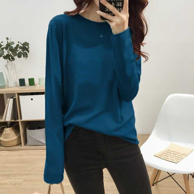 Cashmere Sweater Women's O-neck Wool Pullover Long Sleeve Slim Knitted Solid Color tops Ladies Bottoming Sweater 210918