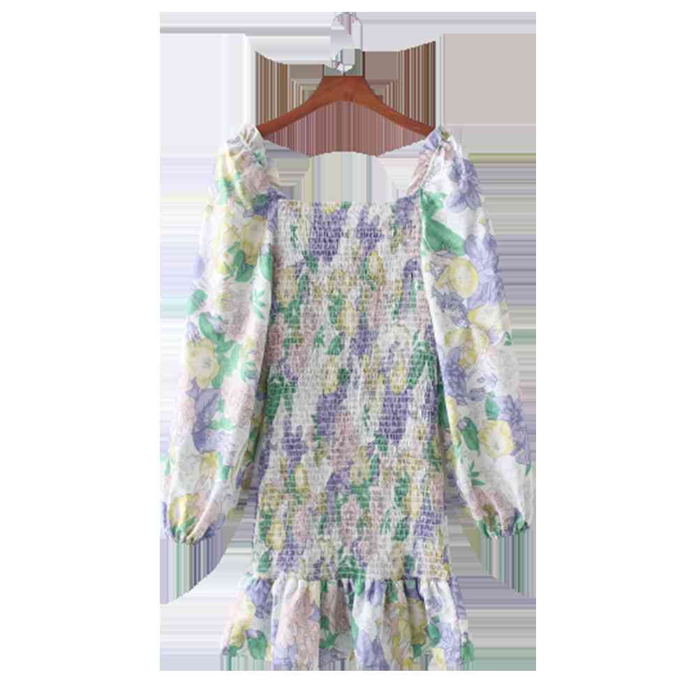 BBWM Holiday Summer Dress Women Elasticity Sweet Ruffle Sexy V Neck Long Sleeve Vestido Mujer A-line Mini Floral Print Dress 210520, Multi
BBWM Holiday Summer Dress Women Elasticity Sweet Ruffle Sexy V Neck Long Sleeve Vestido Mujer A-line Mini Floral Print Dress 210520, Multi