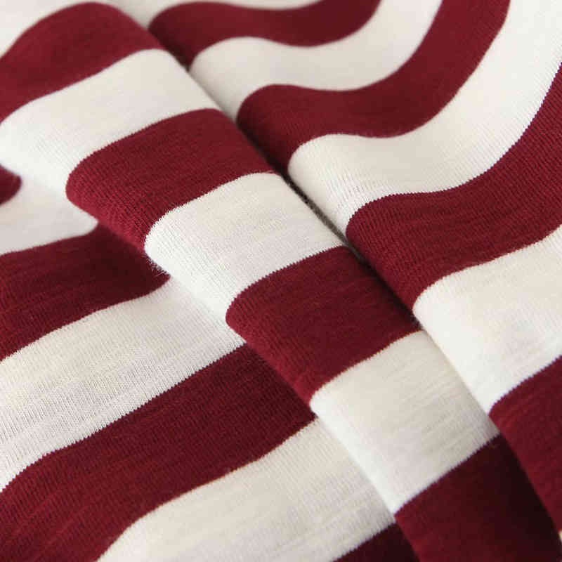 women summer casual classic striped print o-neck tshirts tops fashion cascading ruffles short sleeve loose t-shirts femme 210421