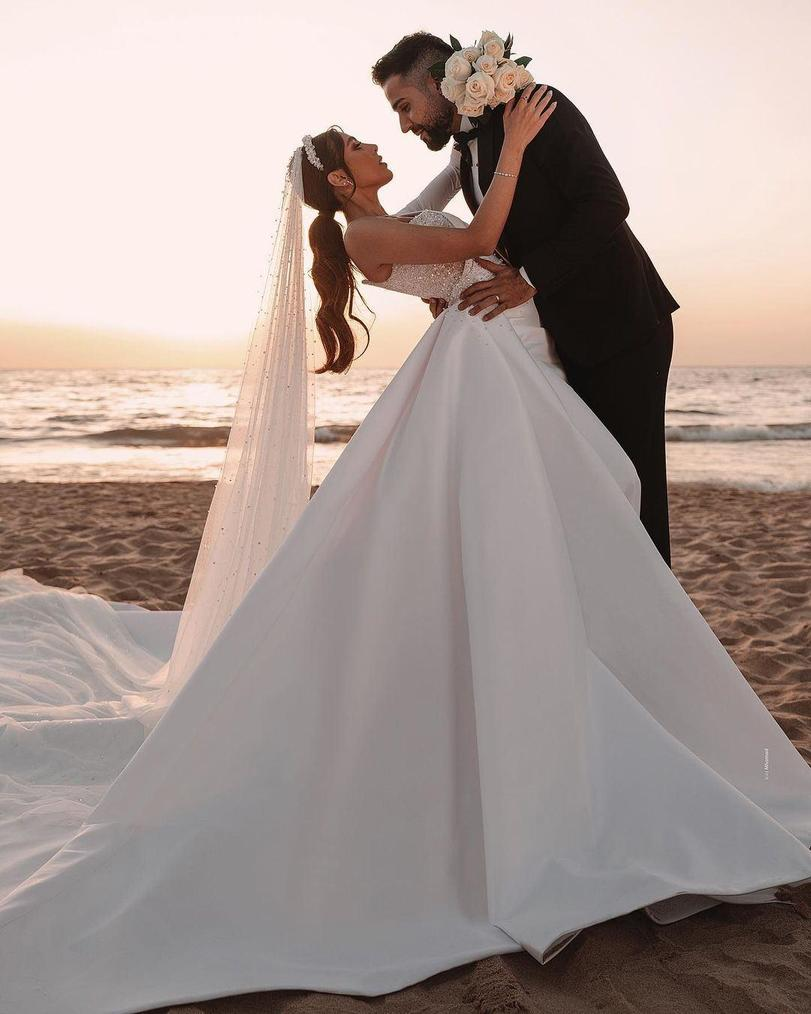 Mermaid Wedding Dresses Summer Ivory Saudi Arabic Dubai Modern Backless Sexy One Shoulder Sequins Long Train Wedding Gowns bc5617