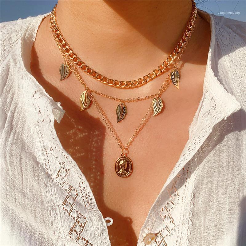 Chains European And American Street S Punk Style Leaf Tassel Necklace Retro Geometric Portrait Multilayer Chain Set Jewelry
Chains European And American Street S Punk Style Leaf Tassel Necklace Retro Geometric Portrait Multilayer Chain Set Jewelry