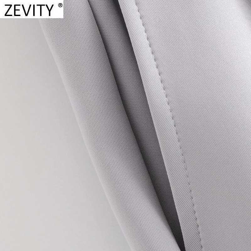 Zevity Women Fashion Solid Color Elastic Waist Sarong Skirt Faldas Mujer Female Split Vestido Pockets Straight Skirts QUN711 210603