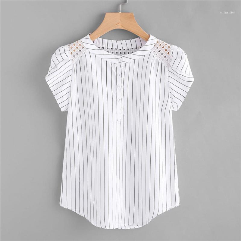women blouse fashion solid hollow out short butterfly sleeve shirts vest ladies blouses of 2021 bluzki damskie women's &, White
women blouse fashion solid hollow out short butterfly sleeve shirts vest ladies blouses of 2021 bluzki damskie women's &, White