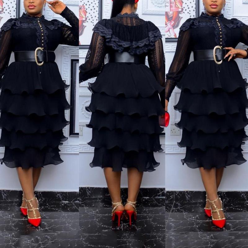 Womens Plus Size Dresses Casual Black Sexy Bodycon Dress For Women Lace Full Sleeve Ruffles Mid Calf Fashion Elegant Female Evening Night Party Vestidos Muje
Womens Plus Size Dresses Casual Black Sexy Bodycon Dress For Women Lace Full Sleeve Ruffles Mid Calf Fashion Elegant Female Evening Night Party Vestidos Muje