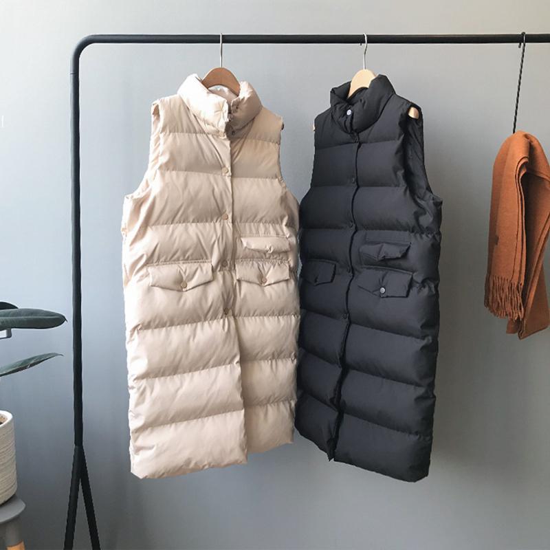 Women' Vests 2021 Long Winter Coat Vest Sleeveless Warm Down With Pockets Quilted Jacket Outdoor Waistcoat, Beige
Women' Vests 2021 Long Winter Coat Vest Sleeveless Warm Down With Pockets Quilted Jacket Outdoor Waistcoat, Beige