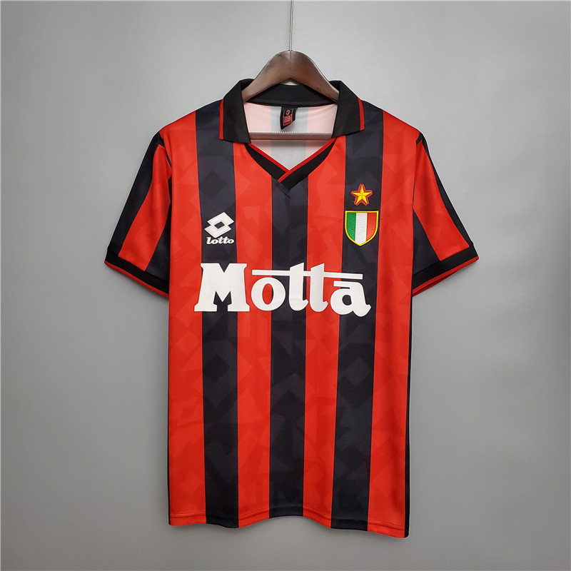 Retro Milan 1993-94 Soccer Jerseys Albertini Desailly Maldini Papin Baresi Vintage Kit Classic Shirt, 98-00 with patches
Retro Milan 1993-94 Soccer Jerseys Albertini Desailly Maldini Papin Baresi Vintage Kit Classic Shirt, 98-00 with patches