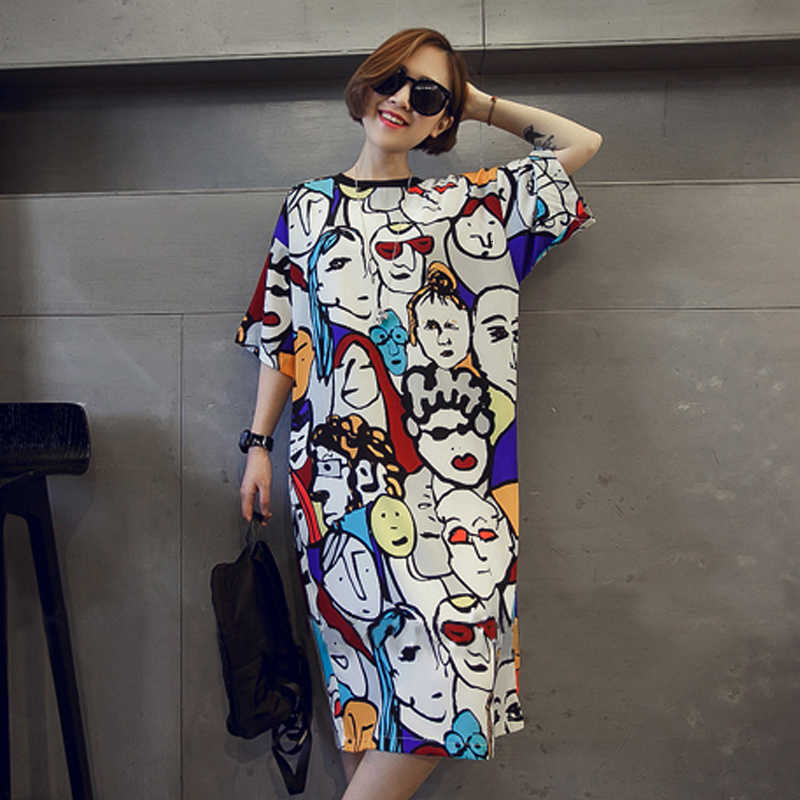 Casual Dresses Plus Size Summer Women Exaggerated Cartoon Avatar Print Robe Femme Ete Sukienka Befree Causal t Shirt 3QY8, Black;gray
Casual Dresses Plus Size Summer Women Exaggerated Cartoon Avatar Print Robe Femme Ete Sukienka Befree Causal t Shirt 3QY8, Black;gray