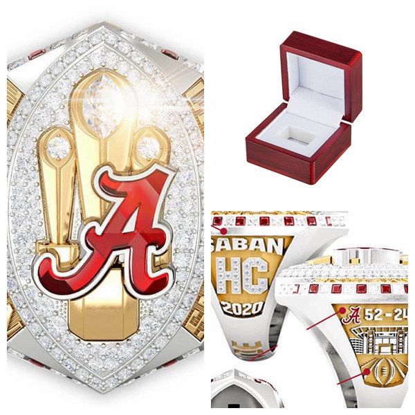 2020-2021 Alabama Crimson Tide National Championship Ring With Wooden Display Box Souvenir Fan Men size 8-14
2020-2021 Alabama Crimson Tide National Championship Ring With Wooden Display Box Souvenir Fan Men size 8-14
