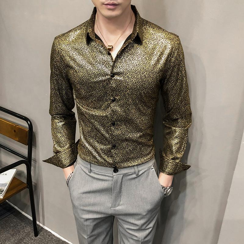 Men's Casual Shirts 2021 Spring Autumn Bronzing Long-sleeved Shirt High-quality Brand Business Slim Floral Size S-XXXL, Gold
Men's Casual Shirts 2021 Spring Autumn Bronzing Long-sleeved Shirt High-quality Brand Business Slim Floral Size S-XXXL, Gold