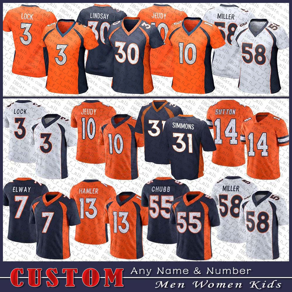 3 Drew Lock 31 Justin Simmons Football Jersey 7 John Elway 10 Jerry Jeudy 58 Von Miller 55 Bradley Chubb Courtland Sutton Custom Men Women Kids Denver Bronco Stitched, Shown
3 Drew Lock 31 Justin Simmons Football Jersey 7 John Elway 10 Jerry Jeudy 58 Von Miller 55 Bradley Chubb Courtland Sutton Custom Men Women Kids Denver Bronco Stitched, Shown