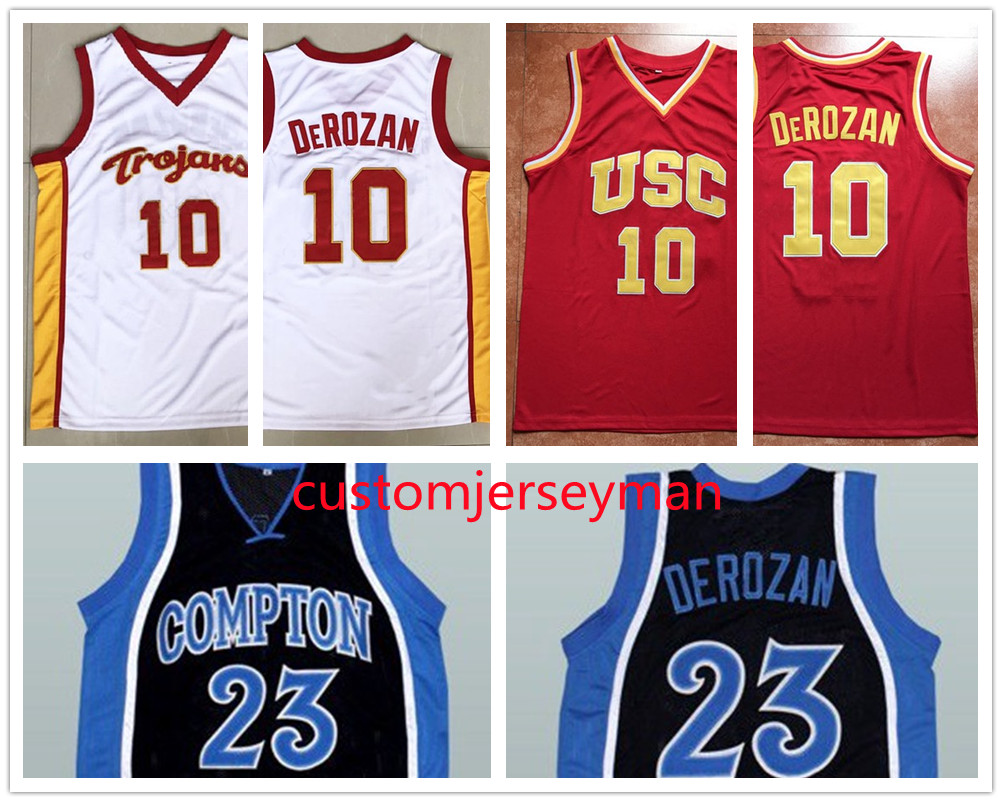 High school #23 DeMar #10 DeRozan Basketball Jerseys red white throwback Mens Stitched jersey Custom made size S-5XL, Black
High school #23 DeMar #10 DeRozan Basketball Jerseys red white throwback Mens Stitched jersey Custom made size S-5XL, Black