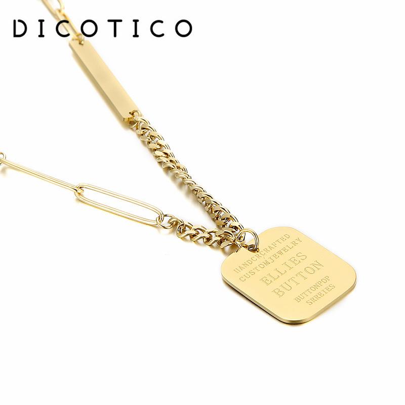 Chains Square Pendant Chain Necklace For Women Stainless Steel Korean Mujer Collar Choker Fashion Jewelry Accessory, Silver
Chains Square Pendant Chain Necklace For Women Stainless Steel Korean Mujer Collar Choker Fashion Jewelry Accessory, Silver