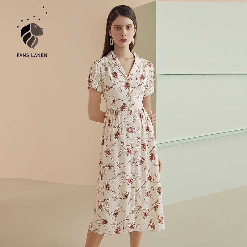 FANSILANEN Floral print long white chiffon dress Women short sleeve summer elegant shirt Boho sexy v neck vintage 210607
FANSILANEN Floral print long white chiffon dress Women short sleeve summer elegant shirt Boho sexy v neck vintage 210607
