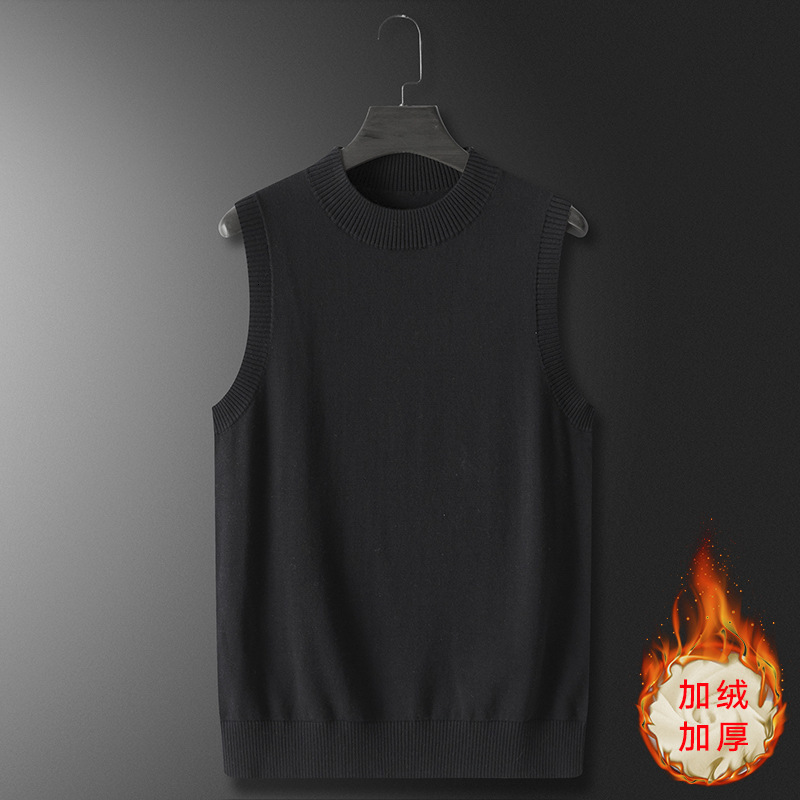 sweater knit pusite men's sleeveless trend ted vest autumn and winter plush base coat solid color, White;black
sweater knit pusite men's sleeveless trend ted vest autumn and winter plush base coat solid color, White;black
