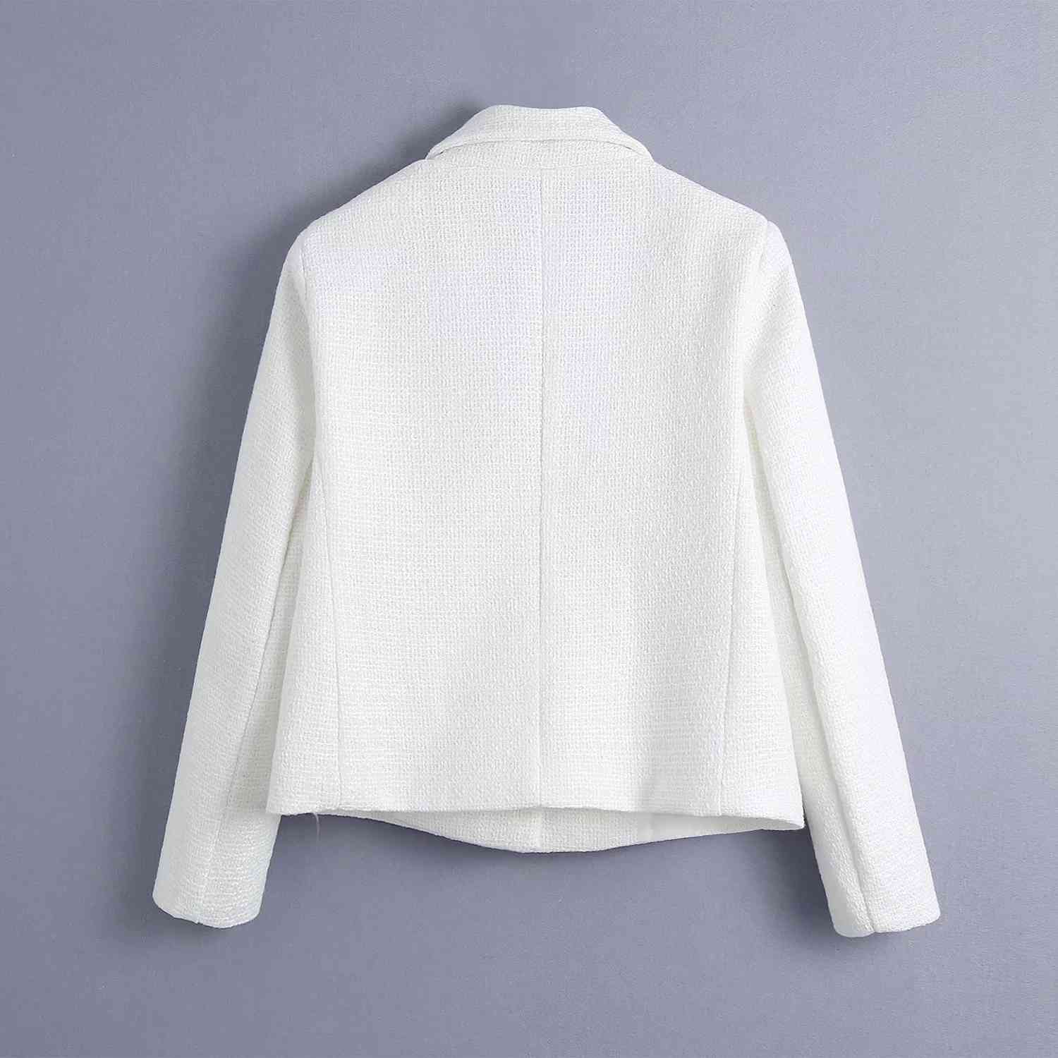 Women England Style Badge Patch Woolen Blazer Coat Vintyage Office Lady Long Sleeve Single Breasted Chic Female Outwear Tops 210521