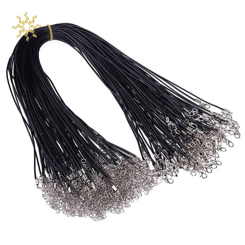 Chokers 1pcs Leather Cord Black Necklace Chain Stainless Steel Lobster Clasp Connector Round Waxed Rope For Men Women CY
Chokers 1pcs Leather Cord Black Necklace Chain Stainless Steel Lobster Clasp Connector Round Waxed Rope For Men Women CY