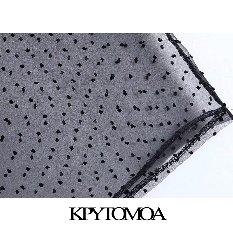 Sexy Transparent Dotted Mesh Cropped Blouses Women Fashion O Neck Short Sleeve Female Shirts Blusas Chic Tops 210420