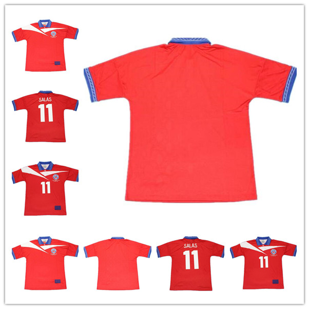 1998 retro chile soccer jersey 98 home red vintage football shirts classic Uniform #11 SALAS Zamorano Neira Rozental Acuna Sierra top qualit, Black;yellow
1998 retro chile soccer jersey 98 home red vintage football shirts classic Uniform #11 SALAS Zamorano Neira Rozental Acuna Sierra top qualit, Black;yellow