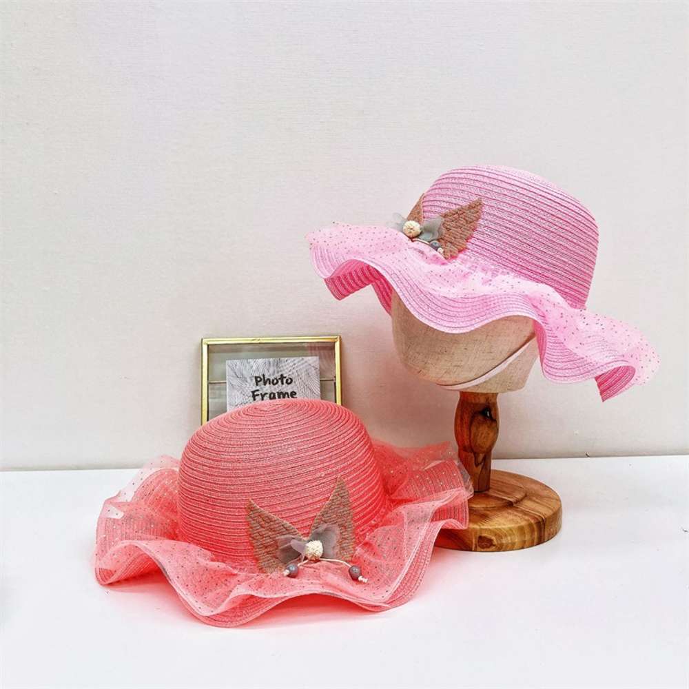 Summer dot yarn children's straw hat sweet lovely beach sun big wave bow fairy cute, Yellow
Summer dot yarn children's straw hat sweet lovely beach sun big wave bow fairy cute, Yellow