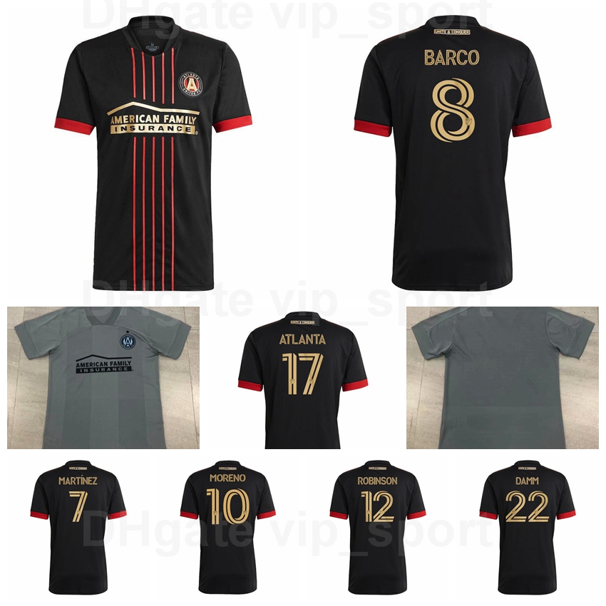 2021 2022 Atlanta United FC Jerseys Soccer 8 BARCO 7 MARTINEZ 20 HYNDMAN 11 LENNON 21 BELLO 12 ROBINSON IBARRA Football Shirt Kits, Black
2021 2022 Atlanta United FC Jerseys Soccer 8 BARCO 7 MARTINEZ 20 HYNDMAN 11 LENNON 21 BELLO 12 ROBINSON IBARRA Football Shirt Kits, Black