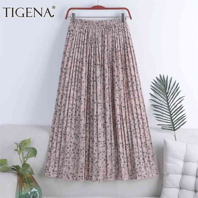 TIGENA Chiffon Long Pleated Skirt Women Fashion Summer Floral Print Holiday A Line High Waist Maxi Skirt Female Aesthetic 210721, Khaki
TIGENA Chiffon Long Pleated Skirt Women Fashion Summer Floral Print Holiday A Line High Waist Maxi Skirt Female Aesthetic 210721, Khaki