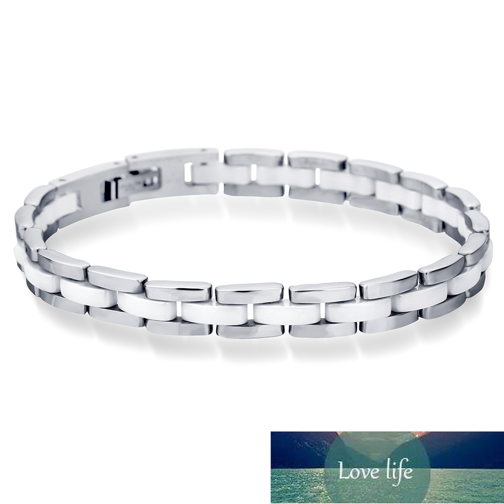 NIBA 20cm White Ceramic Bracelet Bangle Stainless Steel Chain Link Bracelet Women And Men Jewelry Factory price expert design Quality Latest, Golden;silver
NIBA 20cm White Ceramic Bracelet Bangle Stainless Steel Chain Link Bracelet Women And Men Jewelry Factory price expert design Quality Latest, Golden;silver