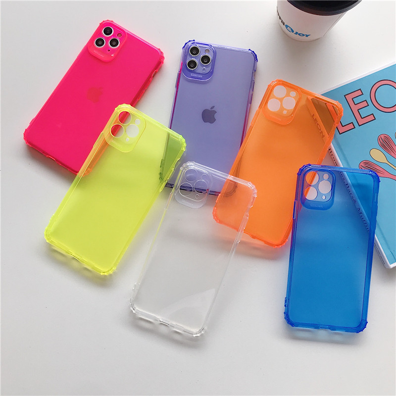 Fluorescence Color Transparent Soft TPU Shockproof Phone Cases for iPhone 12 11 Pro Max Mini XR XS X 8 7 6 Plus, Green
Fluorescence Color Transparent Soft TPU Shockproof Phone Cases for iPhone 12 11 Pro Max Mini XR XS X 8 7 6 Plus, Green