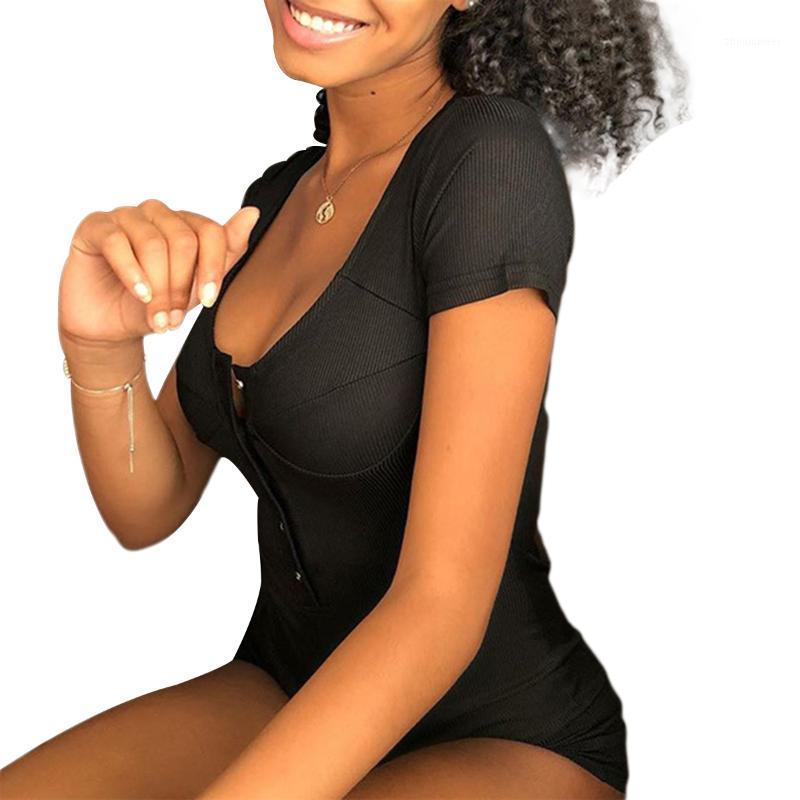 Women' Jumpsuits & Rompers Ladies Summer Playsuit Womens Knitting Jumpsuit Solid Color Short Sleeve Round Neck Girl Clothes Buttons One-pie, As photo shows
Women' Jumpsuits & Rompers Ladies Summer Playsuit Womens Knitting Jumpsuit Solid Color Short Sleeve Round Neck Girl Clothes Buttons One-pie, As photo shows