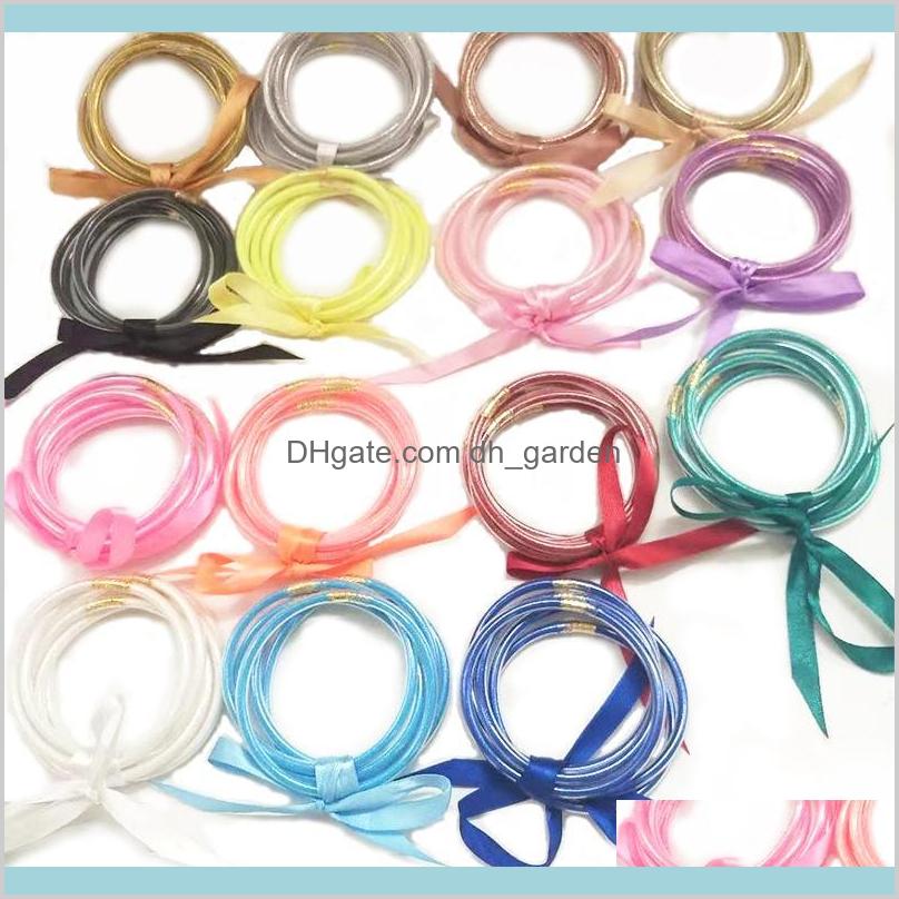 Charm Bracelets Jewelry Drop Delivery 2021 Bracelet Sell 5Pcs All Weather Bangles Set Glitter Filled Sile Plastic Bowknot Jelly Summer Ke2A4
Charm Bracelets Jewelry Drop Delivery 2021 Bracelet Sell 5Pcs All Weather Bangles Set Glitter Filled Sile Plastic Bowknot Jelly Summer Ke2A4