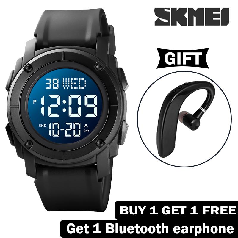 Wristwatches SKMEI Fashion Digital Watch For Men 2Time LED Display Sport 50M Waterproof Electronic Movement Alarm Clock Montre Homme, Black white
Wristwatches SKMEI Fashion Digital Watch For Men 2Time LED Display Sport 50M Waterproof Electronic Movement Alarm Clock Montre Homme, Black white