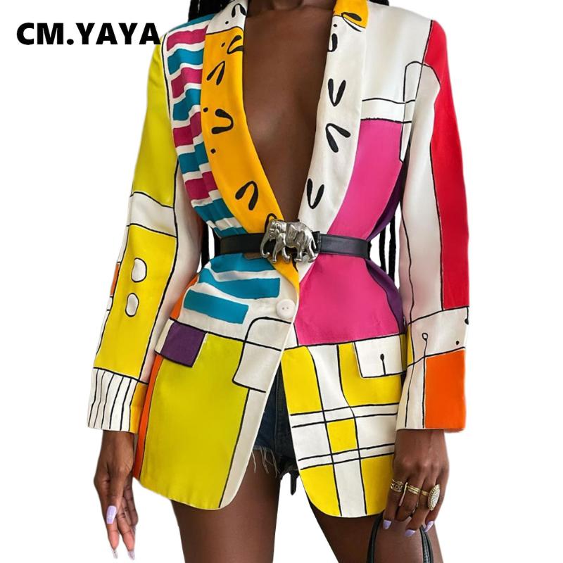 Print Blazers Women: Elegant Full-Sleeve Coats For The Modern Office Lady B1