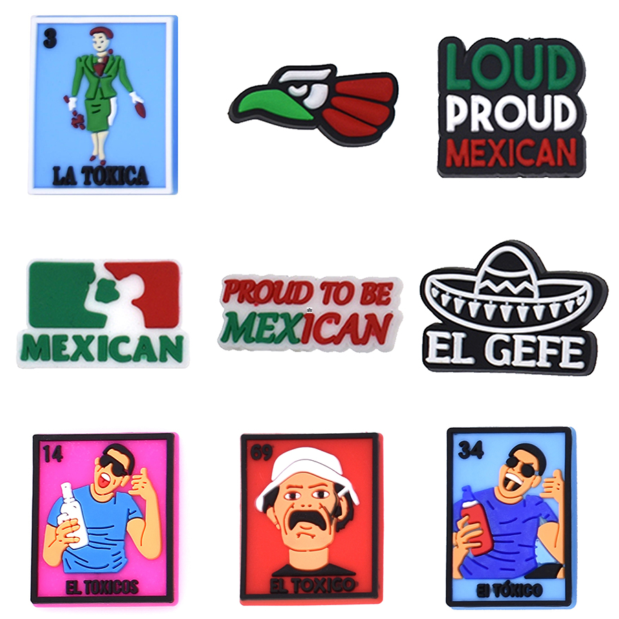 Wholesale Mexican Style Croc Charms Clog Shoes Accessories and Wristband Bracelet Decoration Party Gifts
Wholesale Mexican Style Croc Charms Clog Shoes Accessories and Wristband Bracelet Decoration Party Gifts