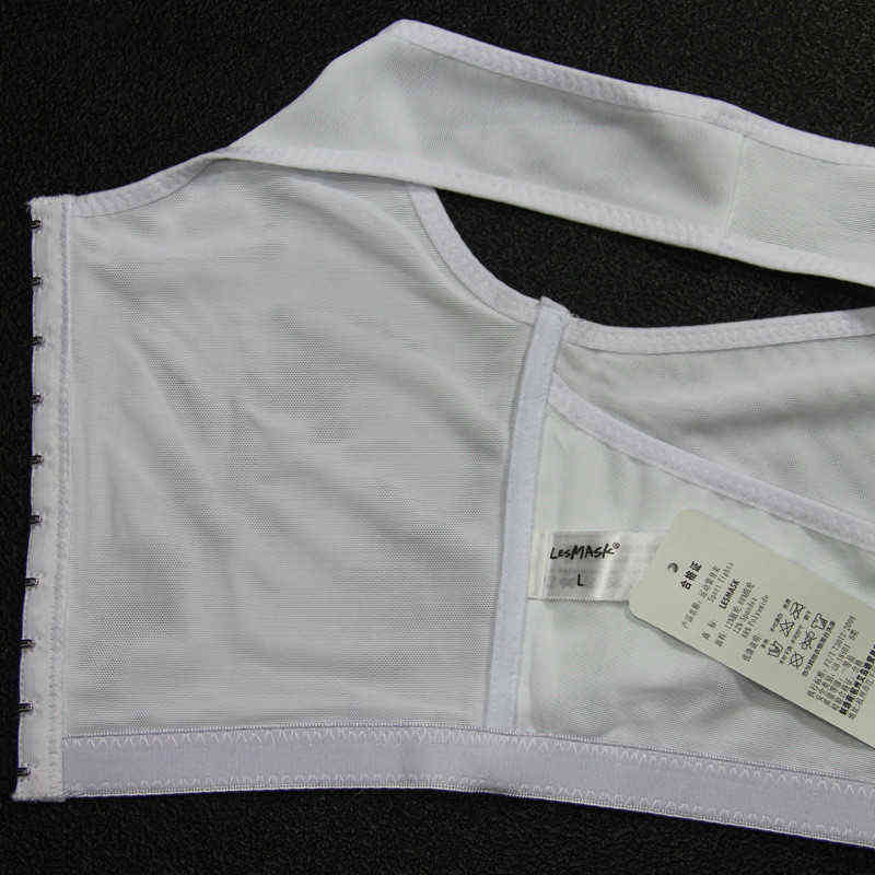 Ruoru Tomboy Chest Binder Les Lesbian Casual Breathable Binder Trans Tank Top Vest Tomboy Binder Bra Plus Size Buckle Short 211112