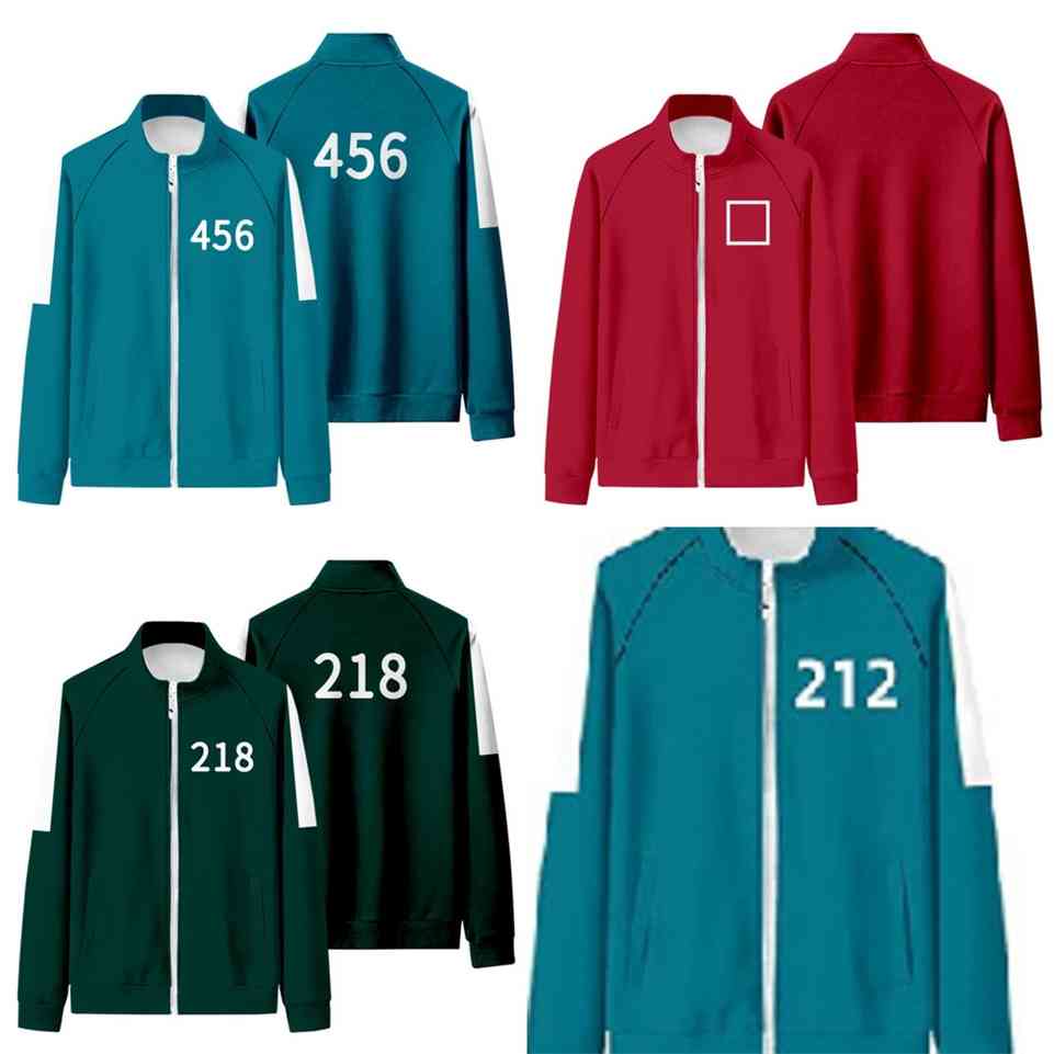 The Squid Game Tracksuit Tops Hoodie Jacket XS-5XL Plus Size Teenages Women Halloween Costume Zipper Hoodies Coat Pullover Sweater Outwear G, White
The Squid Game Tracksuit Tops Hoodie Jacket XS-5XL Plus Size Teenages Women Halloween Costume Zipper Hoodies Coat Pullover Sweater Outwear G, White
