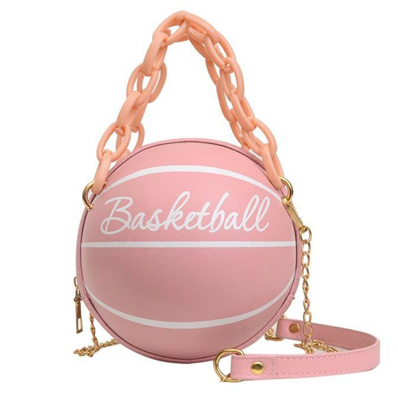 Evening Bags Design Basketball Shape Hand Bag Fashion Women Chains Handbag Letter Shoulder Female Mini Crossbody Circular Purse
Evening Bags Design Basketball Shape Hand Bag Fashion Women Chains Handbag Letter Shoulder Female Mini Crossbody Circular Purse