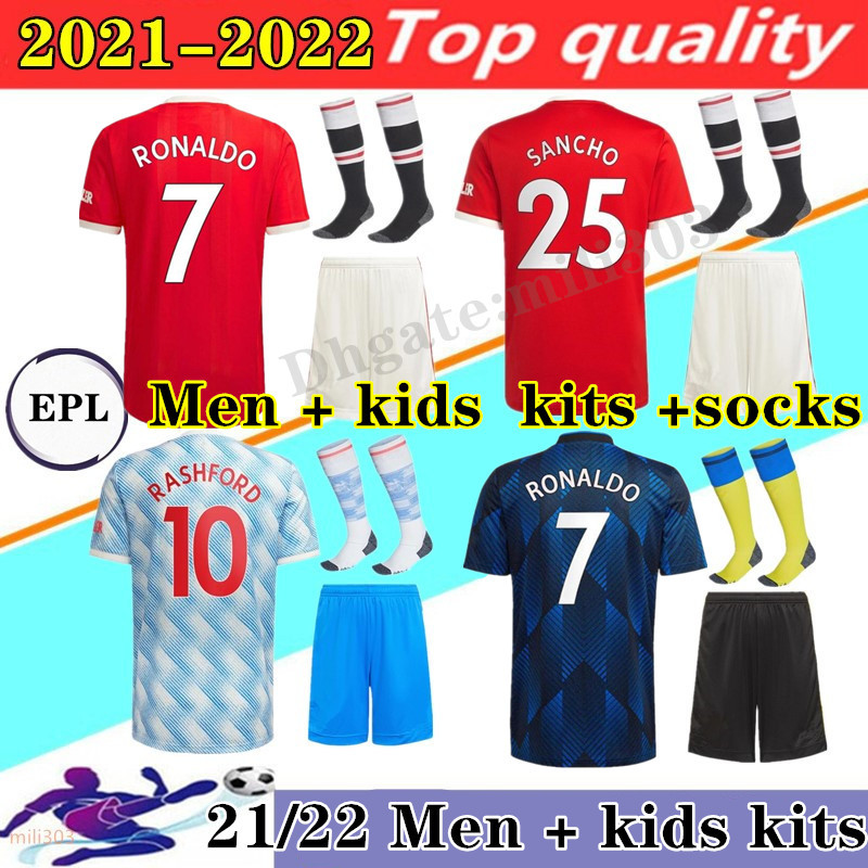 21 22 MANCHESter RONALDO home away soccer jerseys UTD sets 2021 2022 UNITED SANCHO BRUNO FERNANDES POGBA RASHFORD third Man football shirt men + kids kit socks uniform, Home + patch
21 22 MANCHESter RONALDO home away soccer jerseys UTD sets 2021 2022 UNITED SANCHO BRUNO FERNANDES POGBA RASHFORD third Man football shirt men + kids kit socks uniform, Home + patch