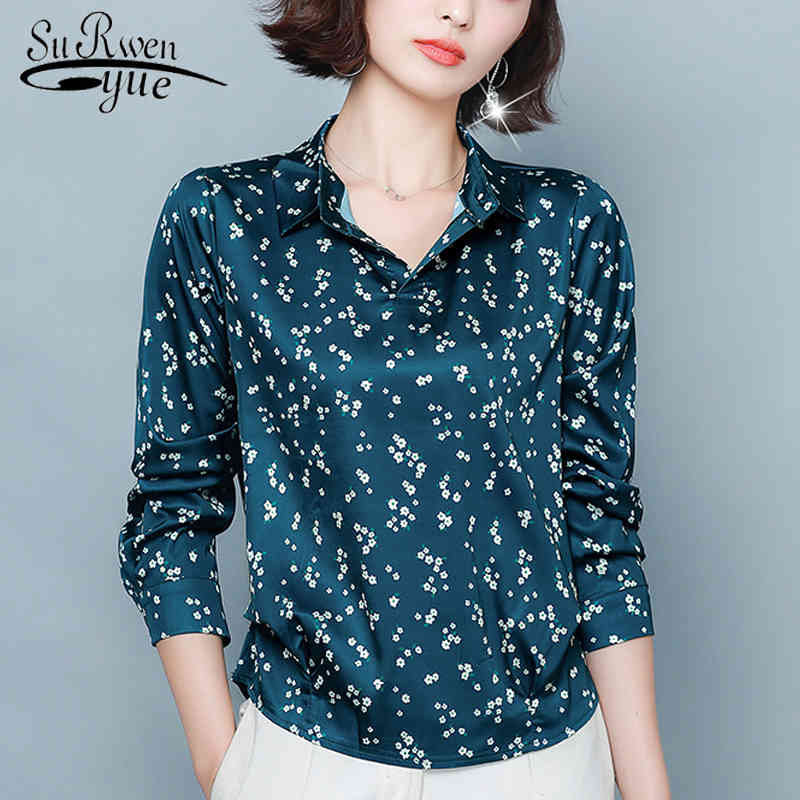 Fashion Long Sleeve Retro Print Shirt Women Elegant Silk Blouse Office Lady Korean Loose Clothes Plus Size Satin Blusas 8333 210521, Ink green
Fashion Long Sleeve Retro Print Shirt Women Elegant Silk Blouse Office Lady Korean Loose Clothes Plus Size Satin Blusas 8333 210521, Ink green