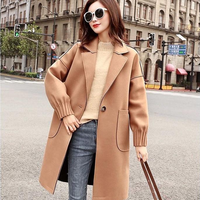 Women's Trench Coats Jacket Women Coat Woolen For 2022 Spring And Autumn Loose Overcoat Veste Manteau Femme Clothing, Tan;black
Women's Trench Coats Jacket Women Coat Woolen For 2022 Spring And Autumn Loose Overcoat Veste Manteau Femme Clothing, Tan;black