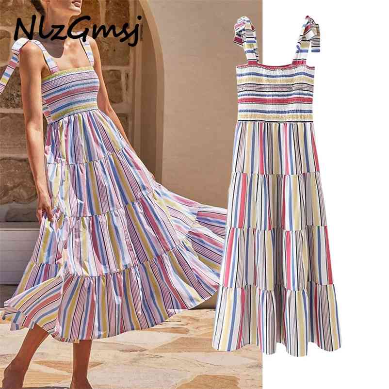 Dres Spaghetti Strap Runway Beach Holiday Long Summer Ladies Striped Stitching Print Vestidos 04 210628, As picture
Dres Spaghetti Strap Runway Beach Holiday Long Summer Ladies Striped Stitching Print Vestidos 04 210628, As picture