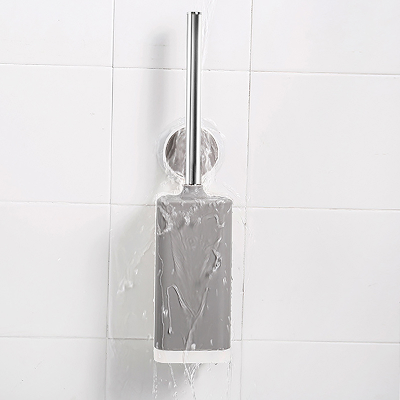 ABS Toilet Brush and Holder Wall-mounted Bathroom Accessories Sets Strong And No Hair Loss Punch-free Long Handle Cleaning 210423