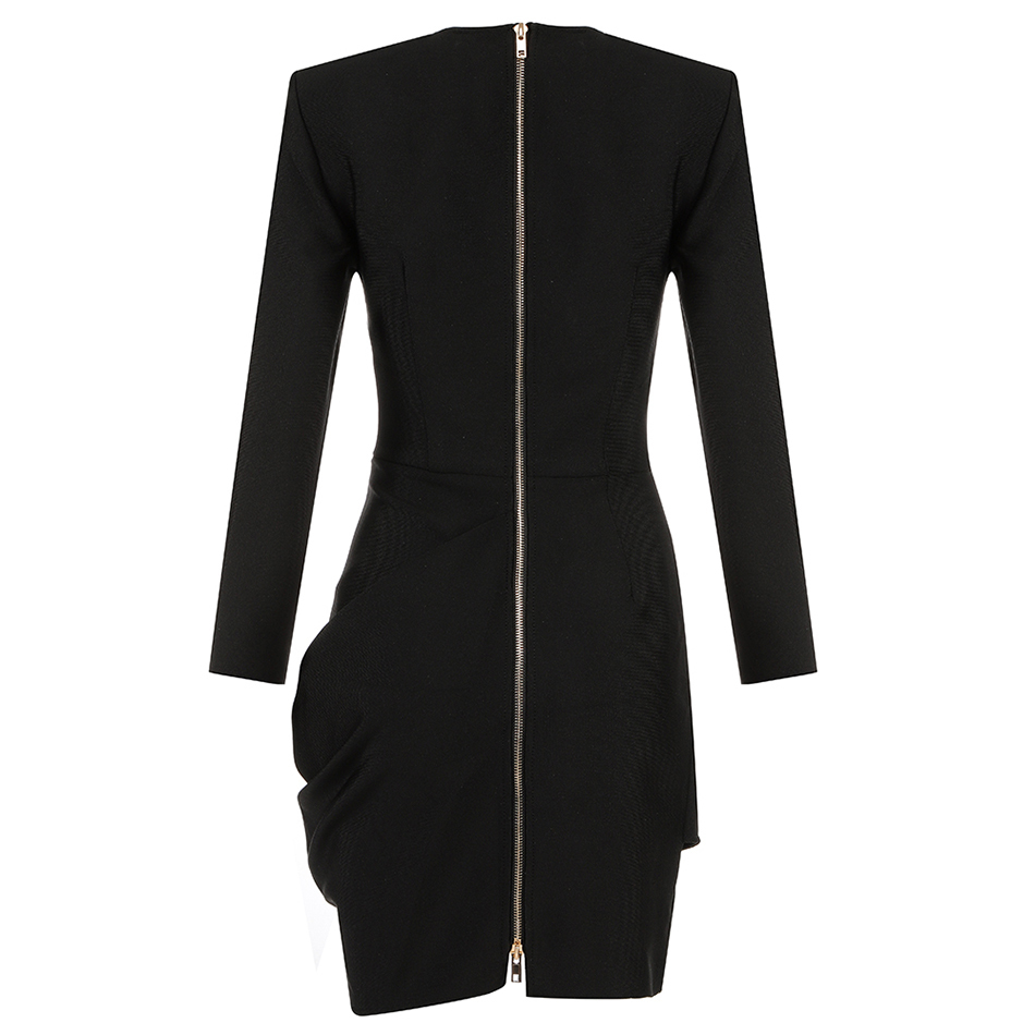Free Autumn Bandage Dress Women Sexy O-neck Long Sleeve Draped Bodycon Club Party Mini es Vestidos 210524