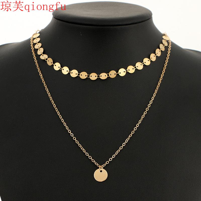 Chains Qiongfu 2021 Fashion Simple Sequin Double Layer Necklace Tassel Female Wild Color Small Ball Single, Silver
Chains Qiongfu 2021 Fashion Simple Sequin Double Layer Necklace Tassel Female Wild Color Small Ball Single, Silver
