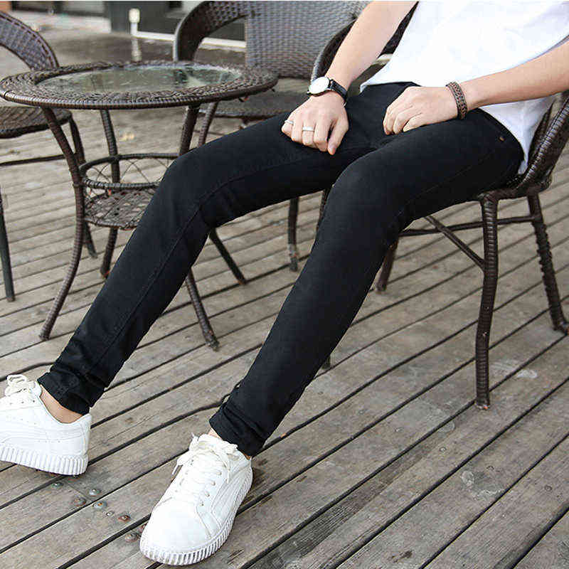 Wholesale fashion spring Summer Casual black White street wear twill trousers men pontallon homme Skinny Pencil pants 211111