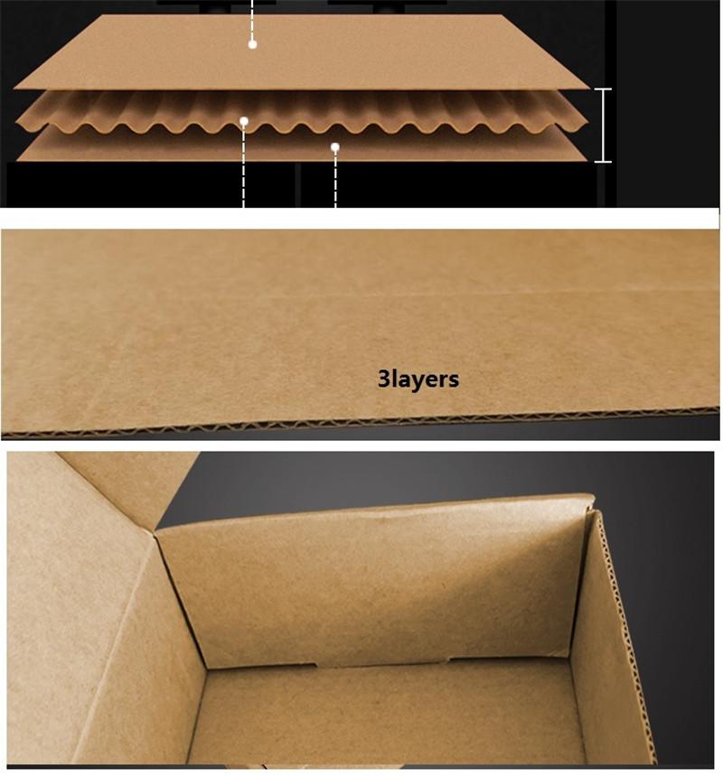 Gift Wrap 100pcs 10 Size Kraft Paper Corrugated Box For Small Item Packaging DIY Thickened Postal Wrapping