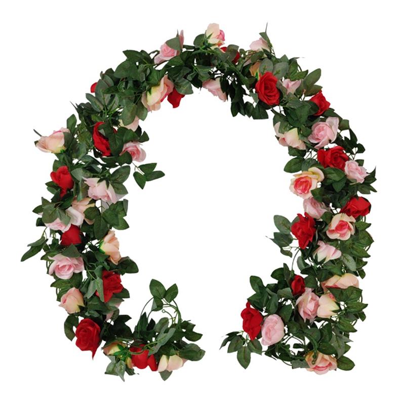 Decorative Flowers & Wreaths 7.5 FT Artificial Rose Vine Flowers, Garlands Hanging Ivy For Home Party Bridal Wedding Arch Wall Decoration
Decorative Flowers & Wreaths 7.5 FT Artificial Rose Vine Flowers, Garlands Hanging Ivy For Home Party Bridal Wedding Arch Wall Decoration