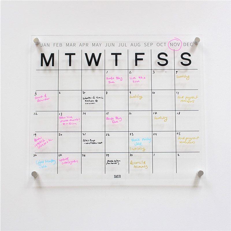 Factory price sale custom printing Calendar Planners Reusable Frameless Clear Acrylic Sign Monthly Wall Mounted Planner
Factory price sale custom printing Calendar Planners Reusable Frameless Clear Acrylic Sign Monthly Wall Mounted Planner