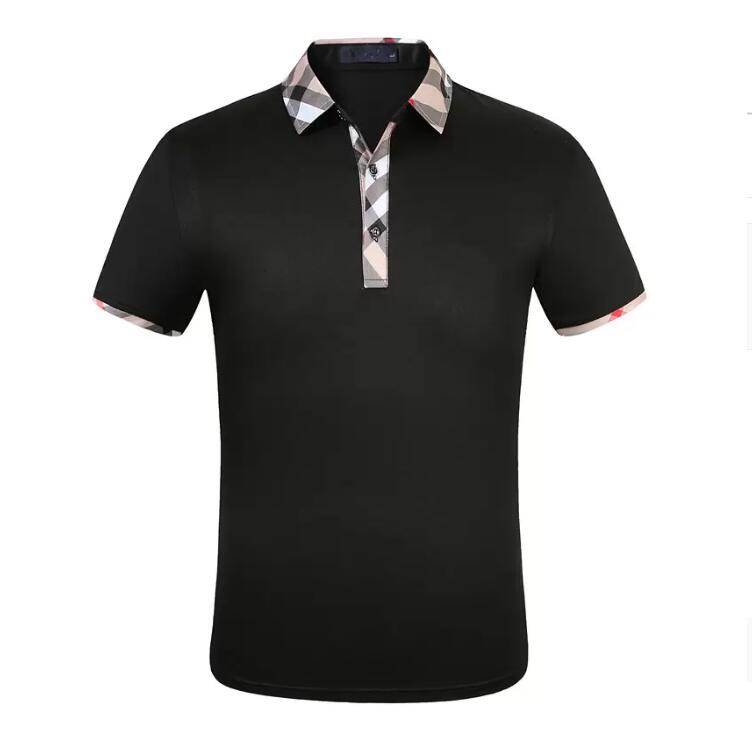 Mens Polo Shirts Man T shirt High Street Embroidery Solid color polos Garter Printing Top Quality Cottom Clothing Tees