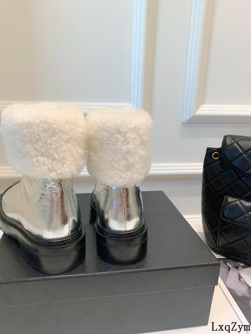 Boots Silver Patent Leather Soft Wool Lined Snow Shoes Women Female Turned-Over Tube Mid-Calf Designer Thick Low Heel 35-40 C9XJ, As show
Boots Silver Patent Leather Soft Wool Lined Snow Shoes Women Female Turned-Over Tube Mid-Calf Designer Thick Low Heel 35-40 C9XJ, As show