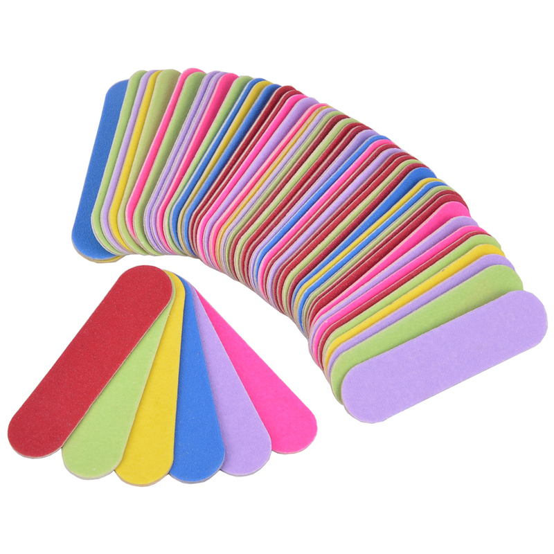 500Pcs Klimonla Wooden Double Sided Mini Nail Files Manicure Pedicure Tools File For Cuticle Remover Care 220222